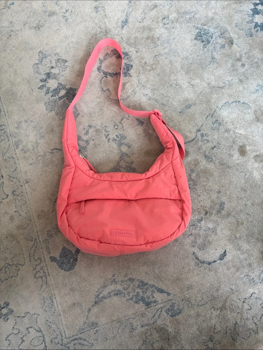 Athleta Coral Quilted Shoulder Bag in Pink